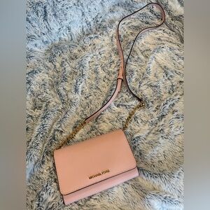 Michael Kors blush wallet crossbody purse